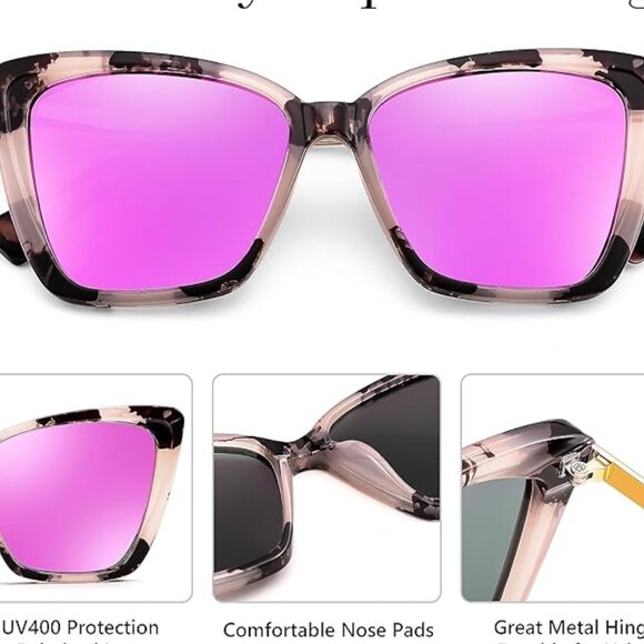 Trendy polarized women's sunglasses - Picture 3 of 5